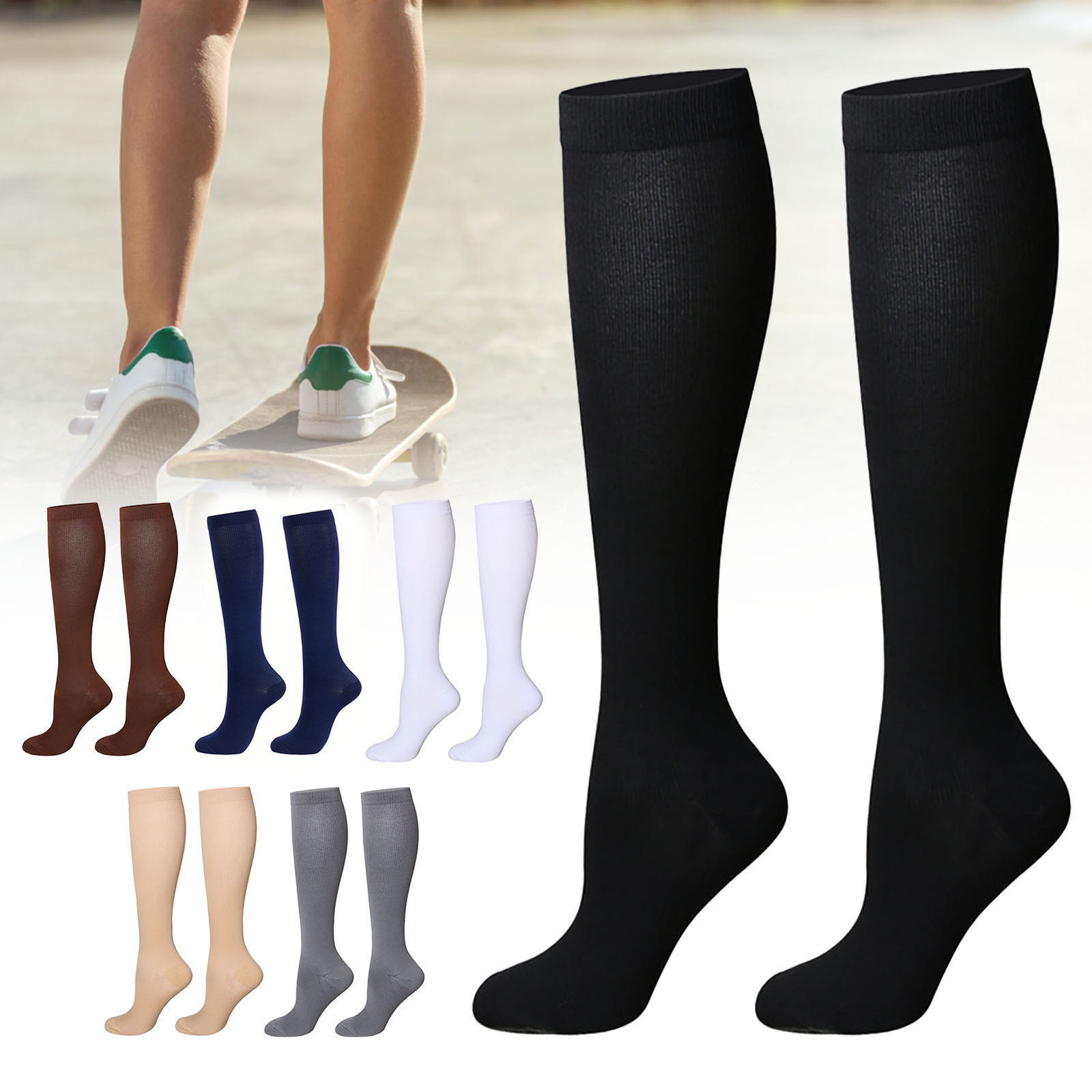 Compression Socks 15-23 mmHg Knee High Stockings Medical Varicose Veins Pregnant
