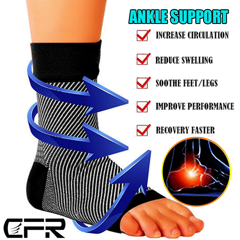 Compression Socks Ankle Support Heel Sleeve Open Toe Plantar Flat Feet Fascitis