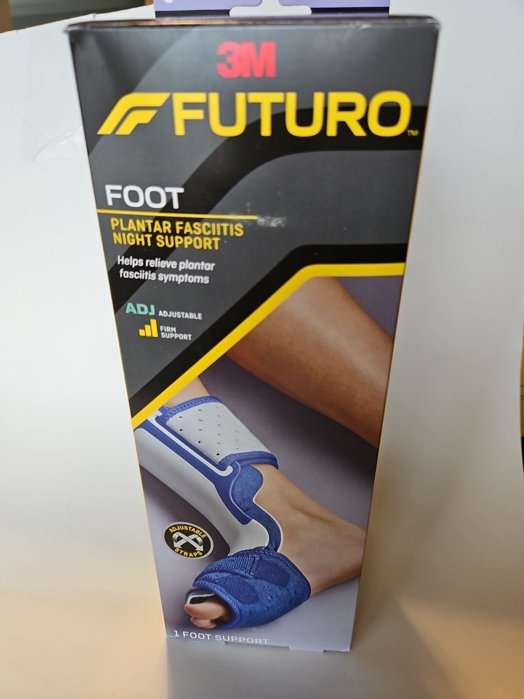 Futuro Night Plantar Fasciitis Sleep Support Navy Gray Adjustable Sz. 5-12