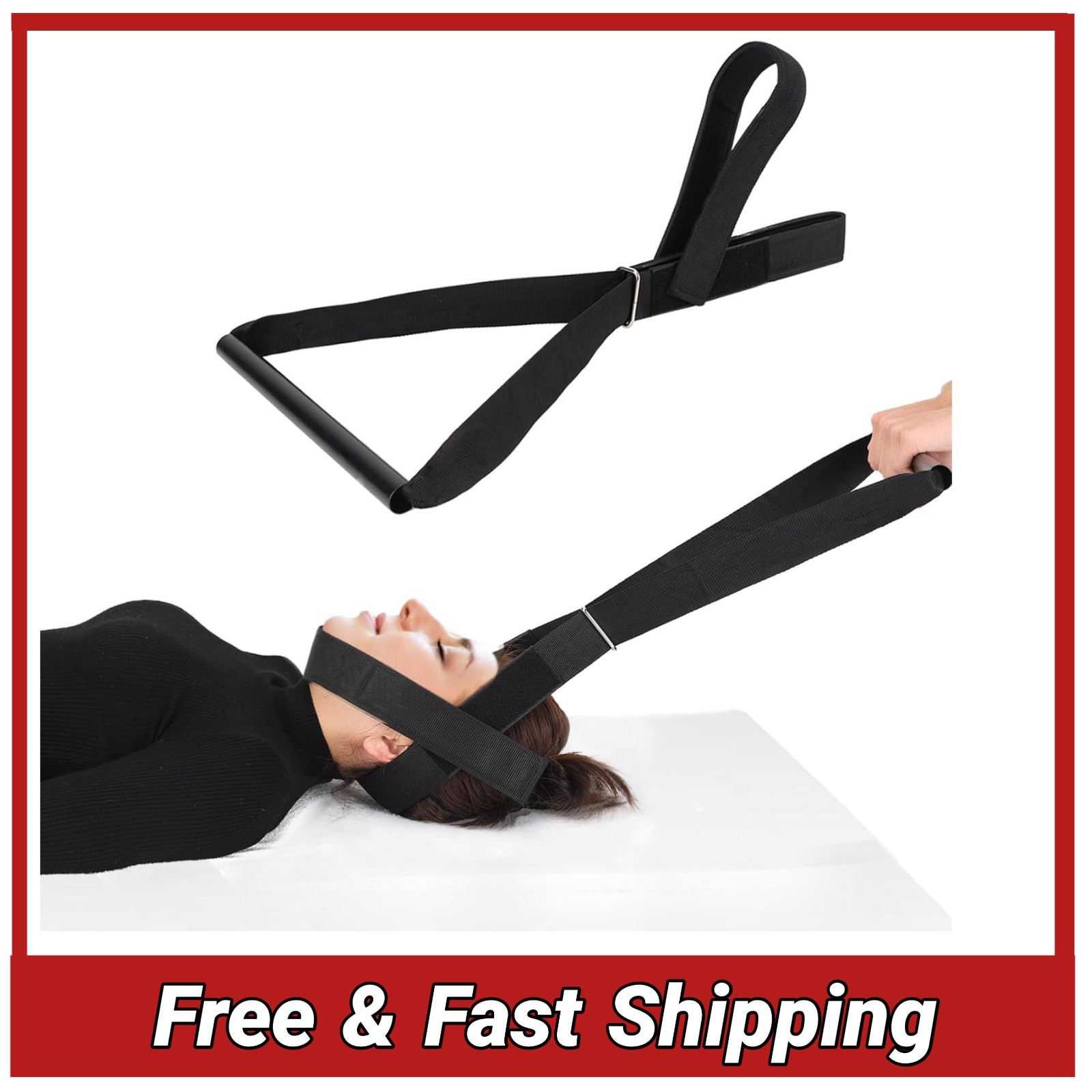 Y Neck Traction Strap Cervical Traction Device Neck Stretcher with Handles