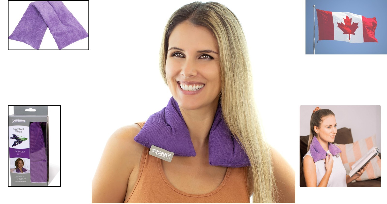 Lavender Heated Neck Wrap – Microwavable Aromatherapy Comfort for Sore Muscles