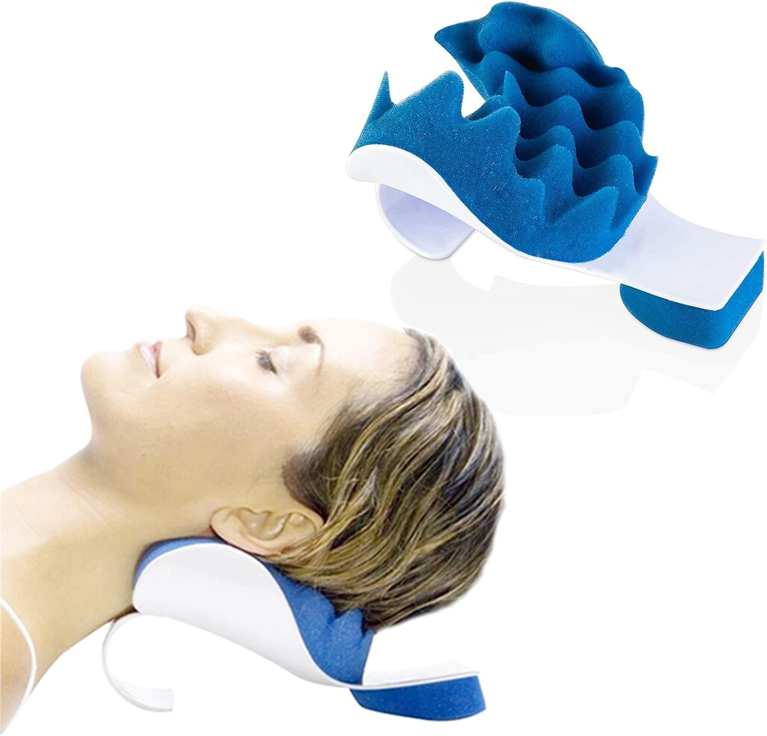 Memory Foam Cervical Pillow – U-Shaped Neck Traction & Pain Relief Solution