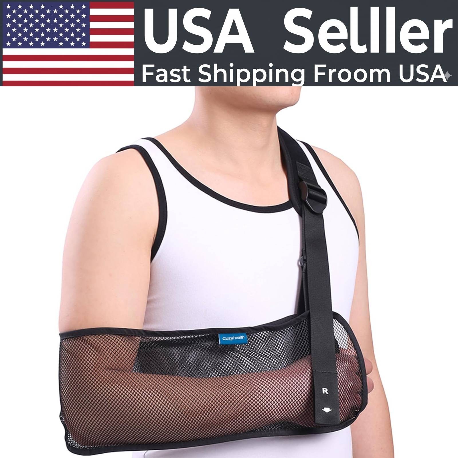 Mesh Arm Shoulder Sling Medical Immobilizer Breathable Brace Injury Support