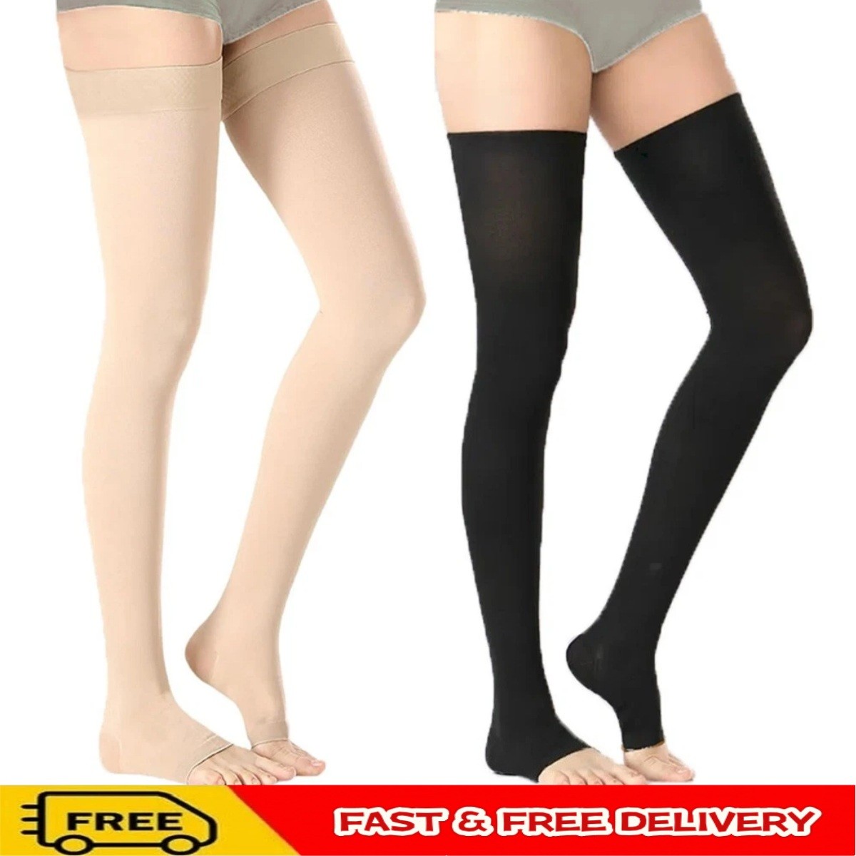 Compression Stockings Medical Varicose Vein Relief Support Thigh High 20-30mmHg