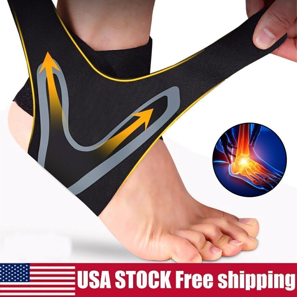 1/2x Sport Ankle Support Compression Plantar Fasciitis Sleeve Foot Strap Brace
