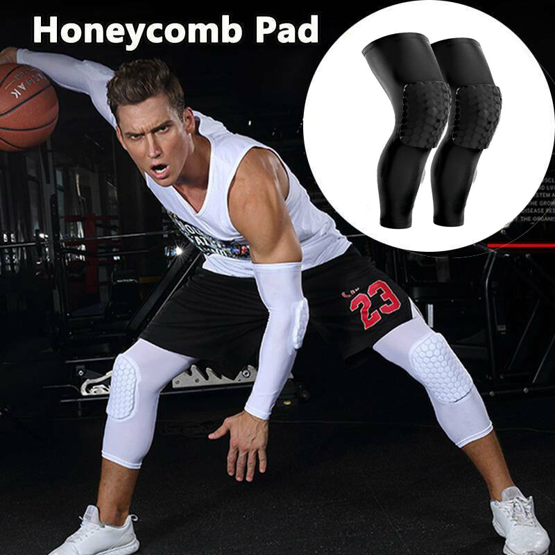 Knee Support Pads Leg Compression Sleeve Honeycomb Protective Guard Sports