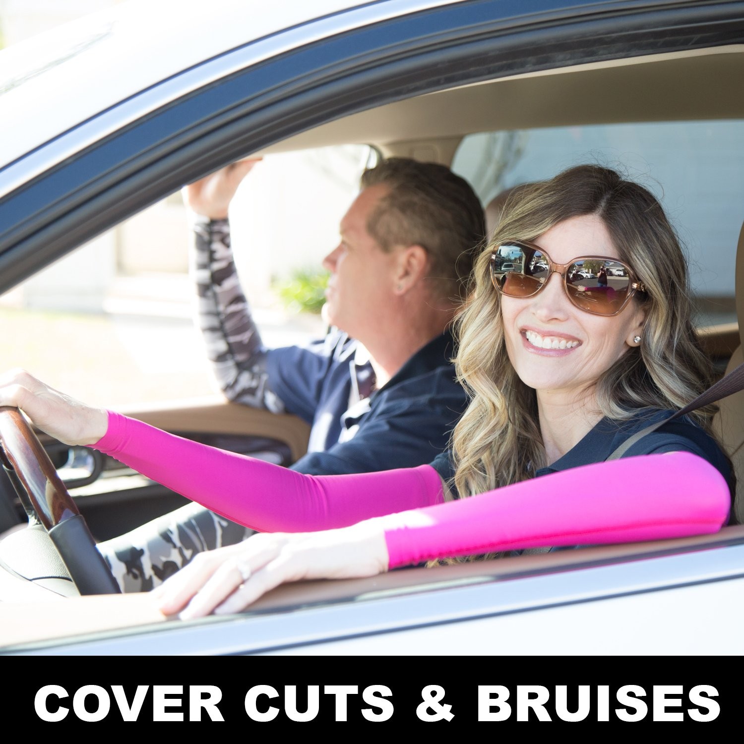 iM Sports Skin Guards Protective Arm Sleeve – Full Arm – Pink – M/L – 2 Sleeves
