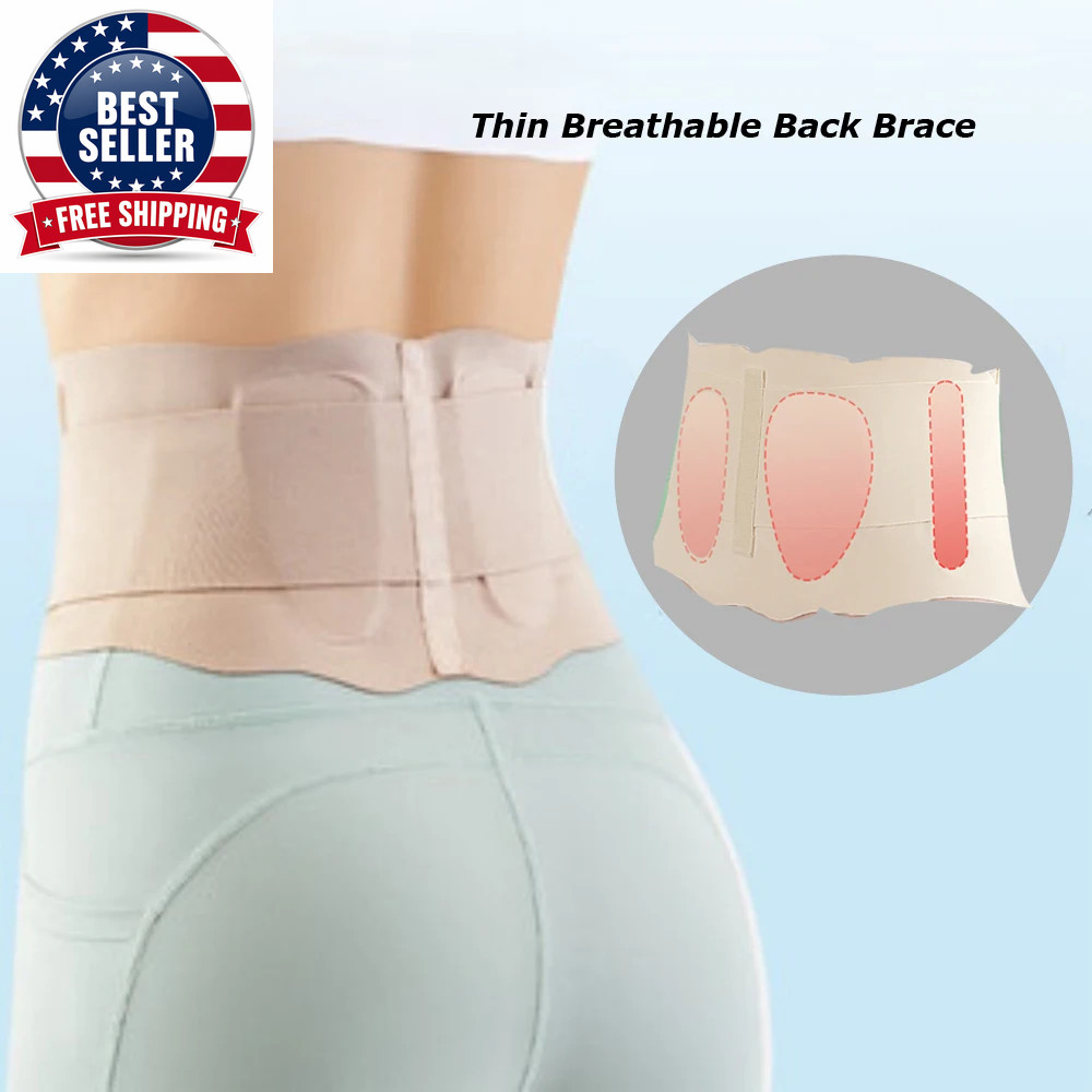 1Pcs Thin Back Braces for Lower Back Pain,Breathable Adjustable Waist Support Be