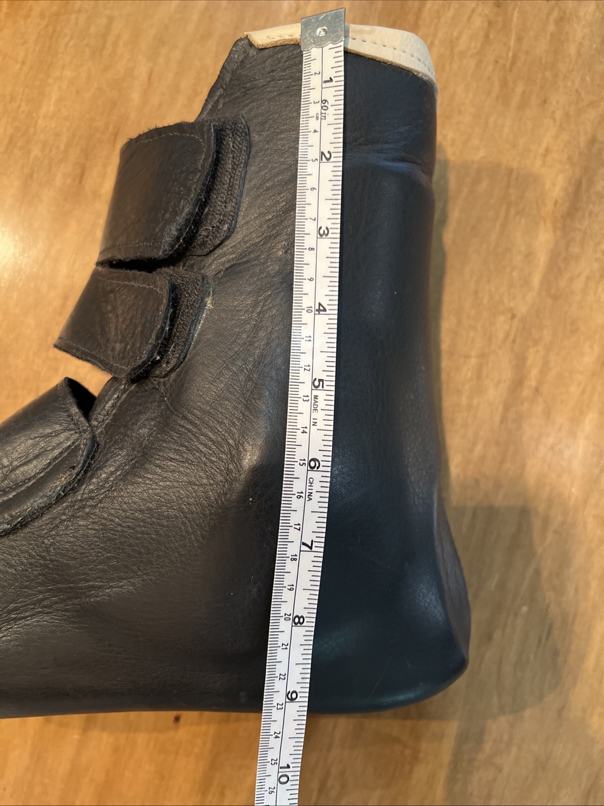 Black Leather Custom Ankle Brace Support Left AFO Size Large