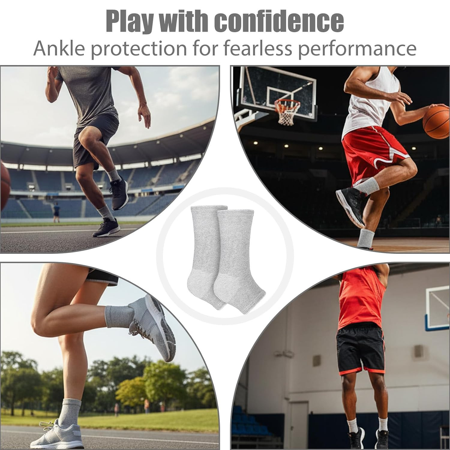 Bamboo Compression Socks, Soft Bamboo Foot Ankle Sleeves, Suitable Foot Sleeves