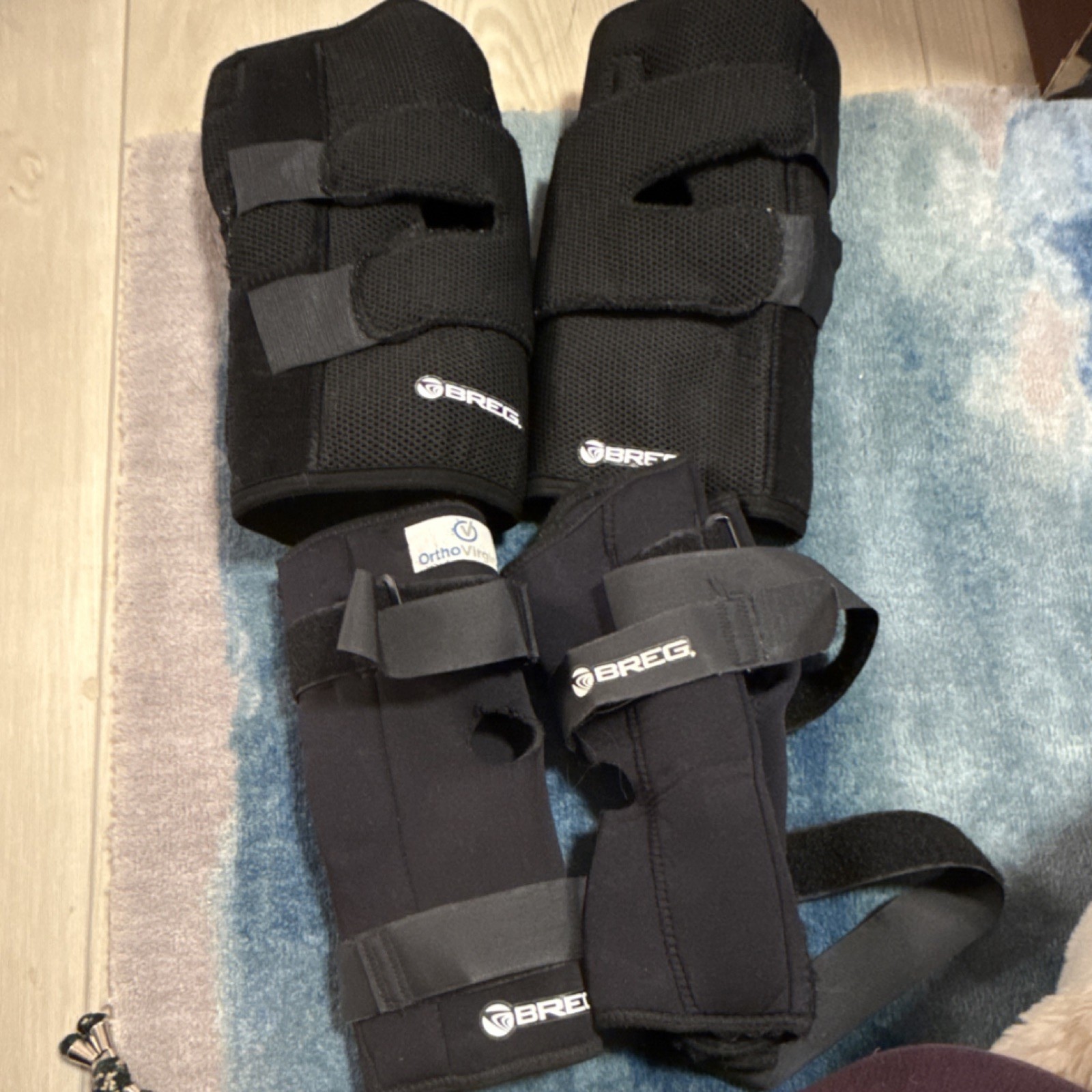 Breg Air Mesh Adjustable Leg Brace Mesh, Knee Stabilizers Adult Size L, M, S Lot