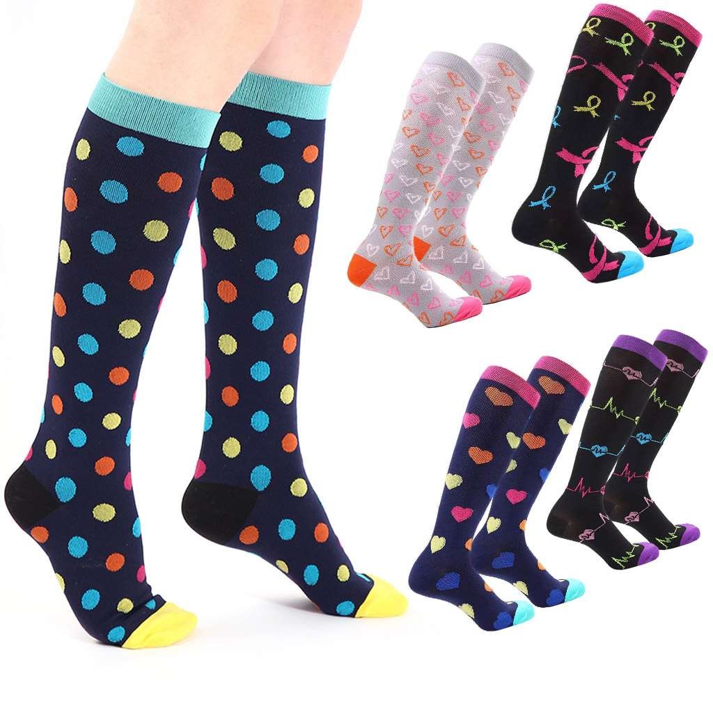 Wide Calf Compression Socks Men Women plus Size Knee High Support 20-30mmhg Sock