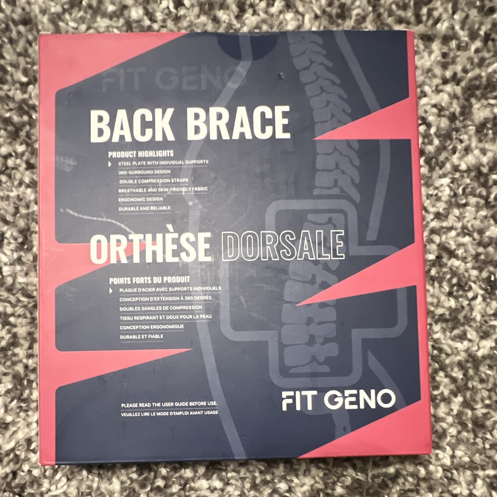 FIT GENO Adjustable Back Brace Size L Black BBNFGZ20240320