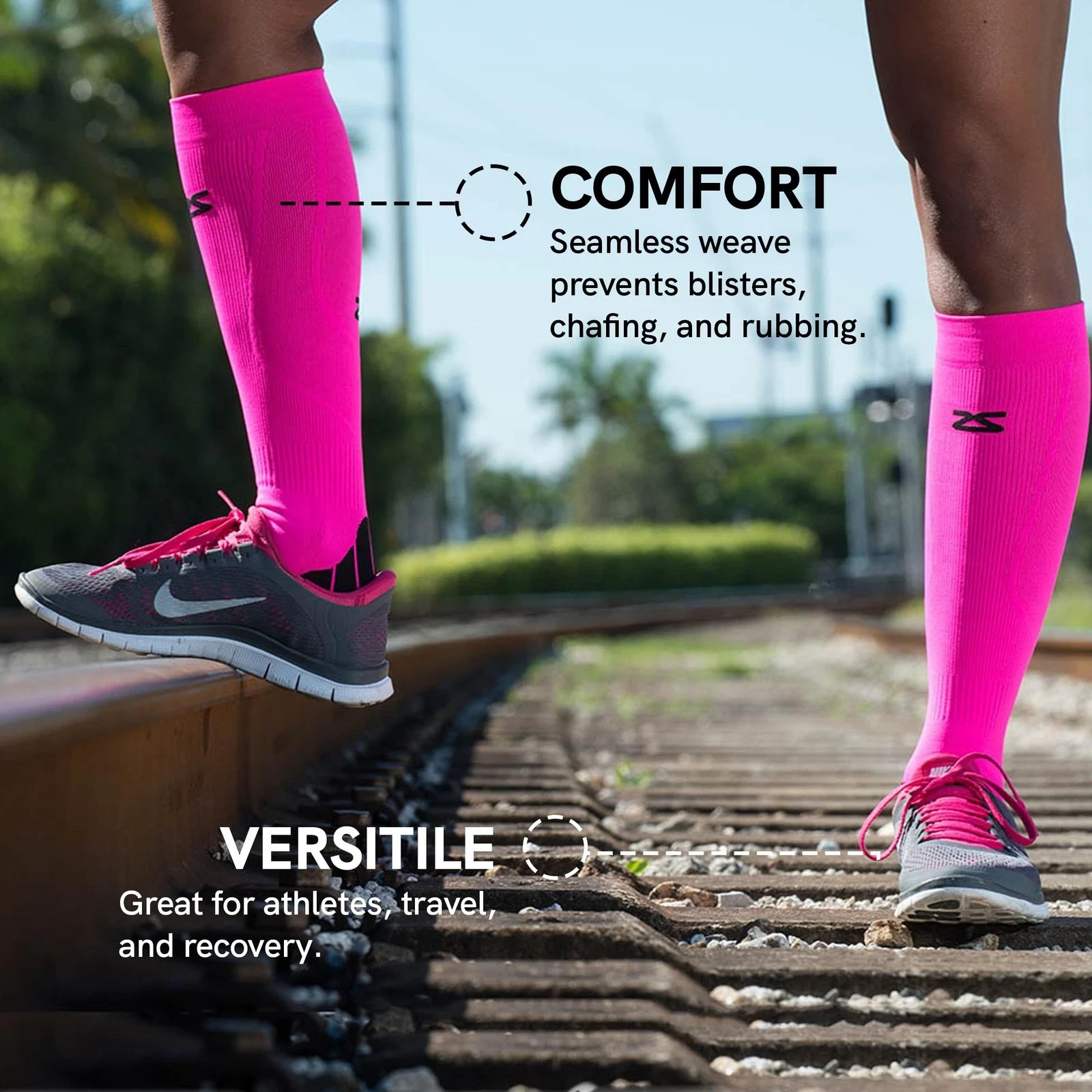 Zensah Tech+ PLUS ARGYLE Compression Socks Pick Size & Color