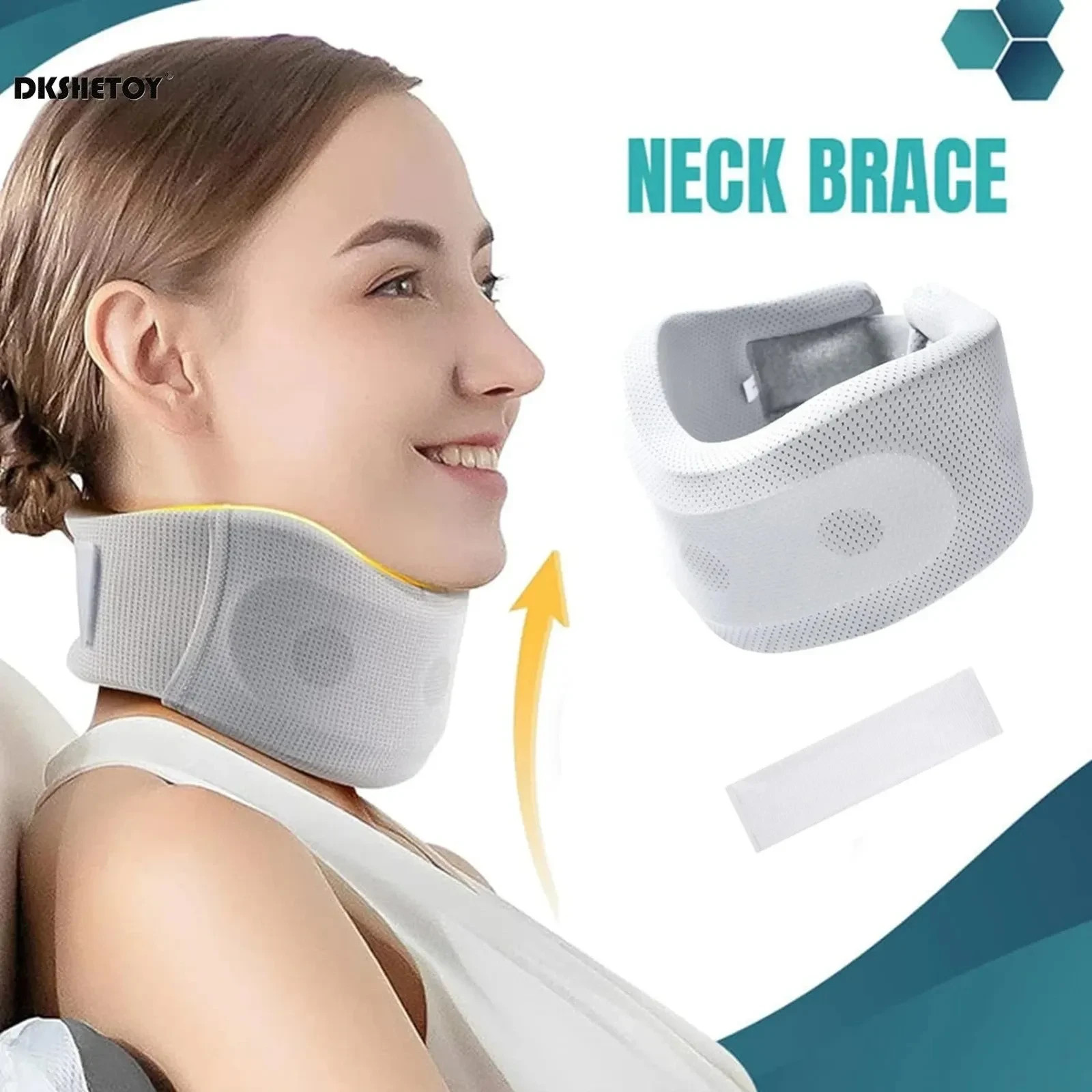 Soft Foam Neck Brace Support Adjustable With Replacement Cover Home Travel