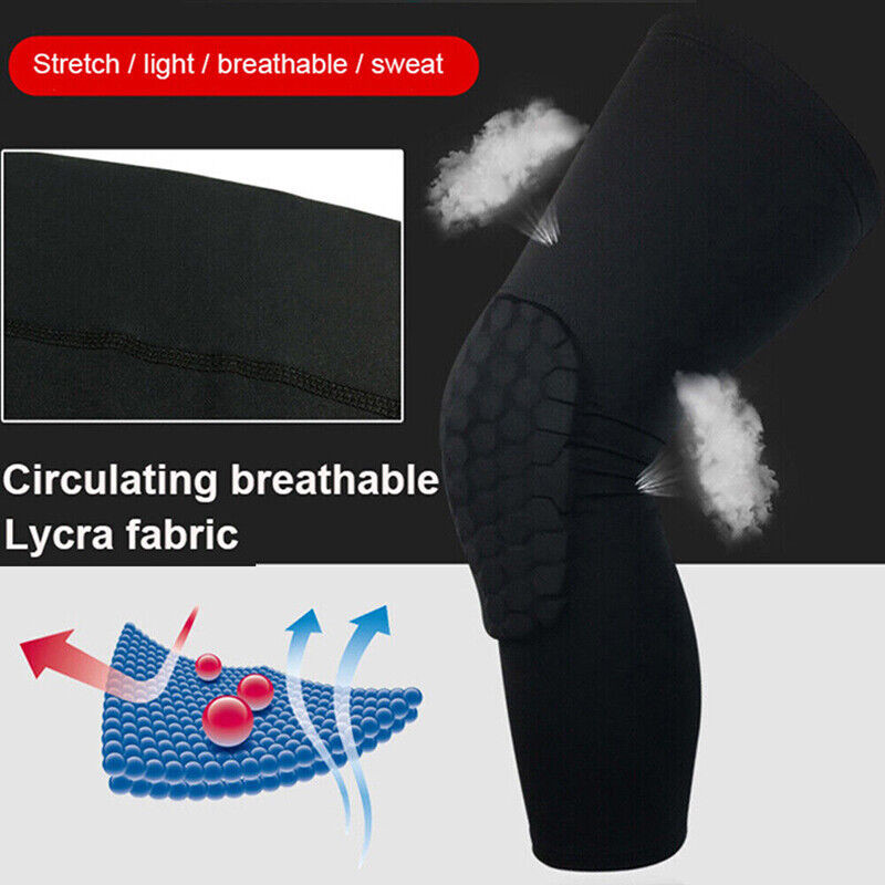 Women Men Honeycomb Knee Pads Sports Support Brace Compression Sleeve Protector