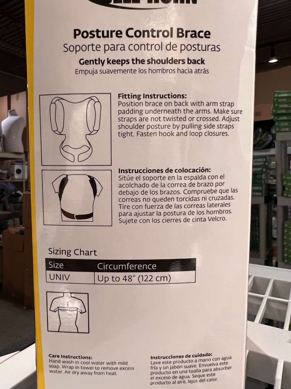 DJO Bell-Horn Universal Posture Control Brace – Around Chest up to 48″