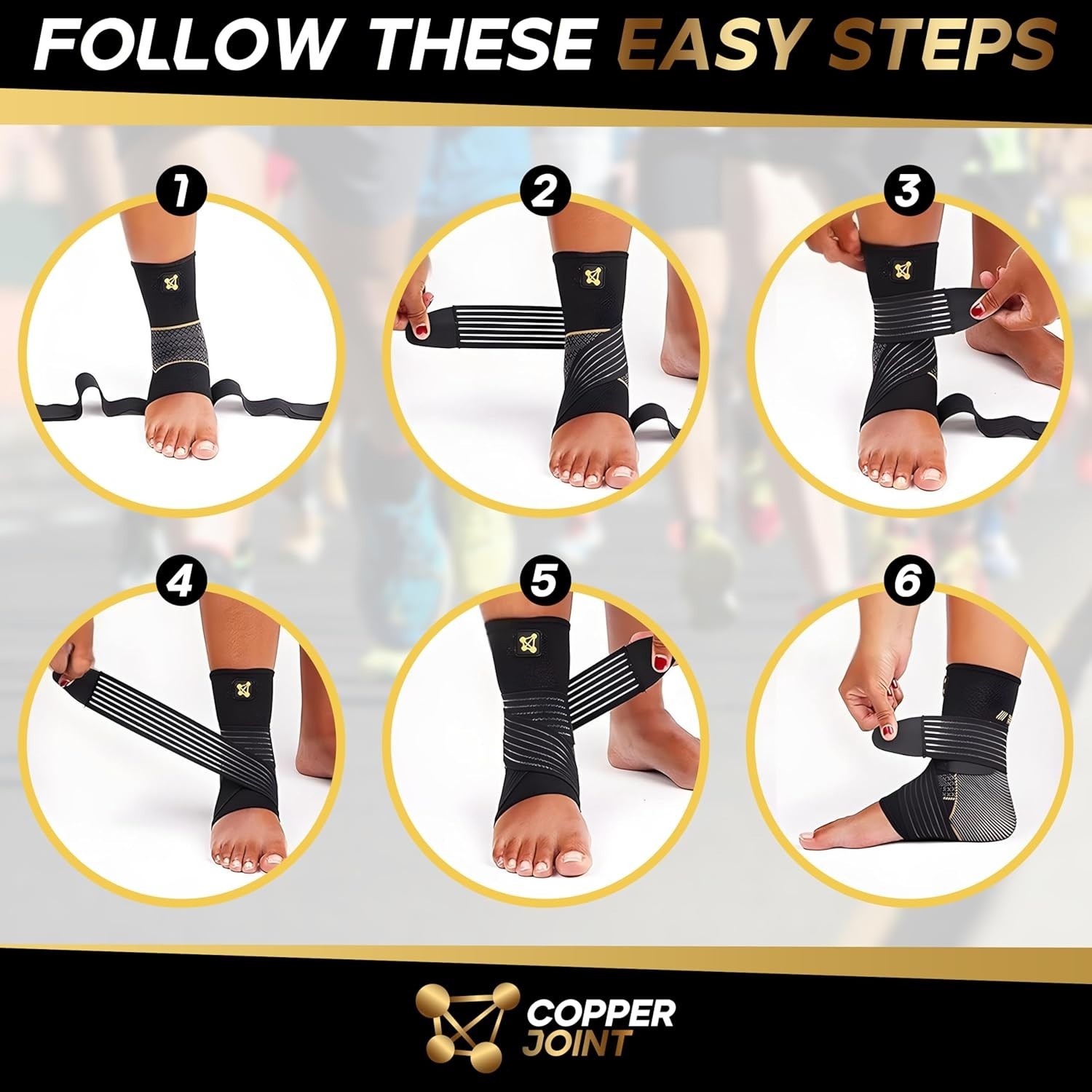 All-Day Support Ankle Brace for Men & Women – Medium, Lightweight and Breathable