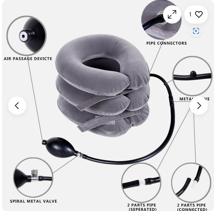 Cervical Neck Traction Device – Collar Brace Support for Pain Relief & Therapy