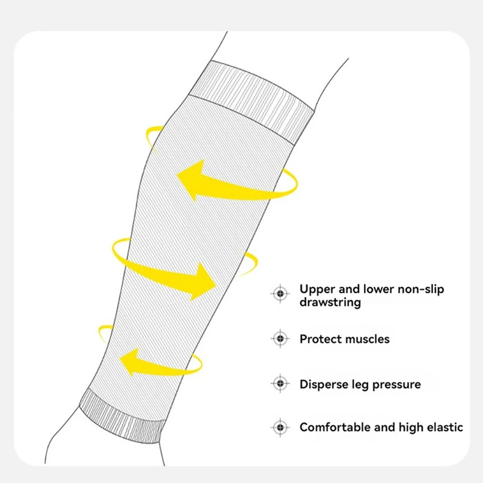 Football Socks Soccer Hockey Rugby Leg Sleeve Calf Compression Socks Br