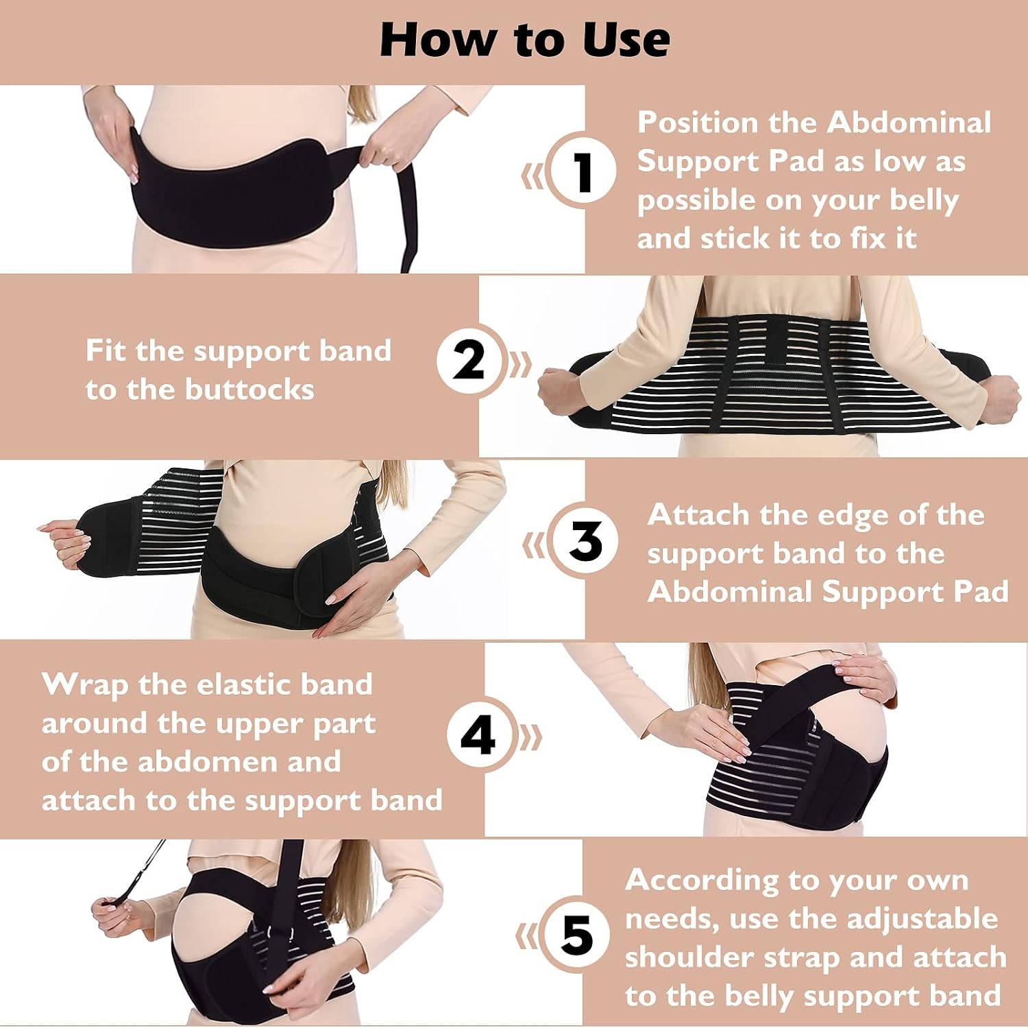 Bands Pregnant Women Maternity Belt Pregnancy Breathable Abdominal Binder Back