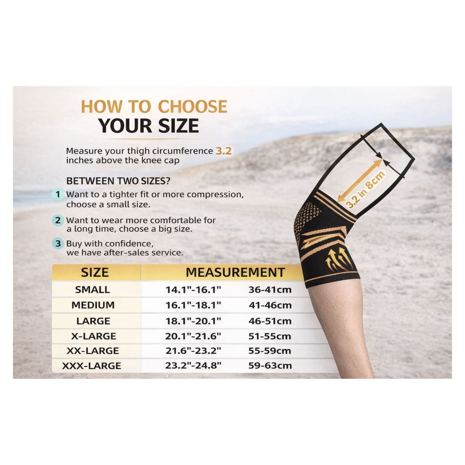 Knee Compression Sleeve Support Brace Pain Relief Running Gym Fitness (2-Pack)