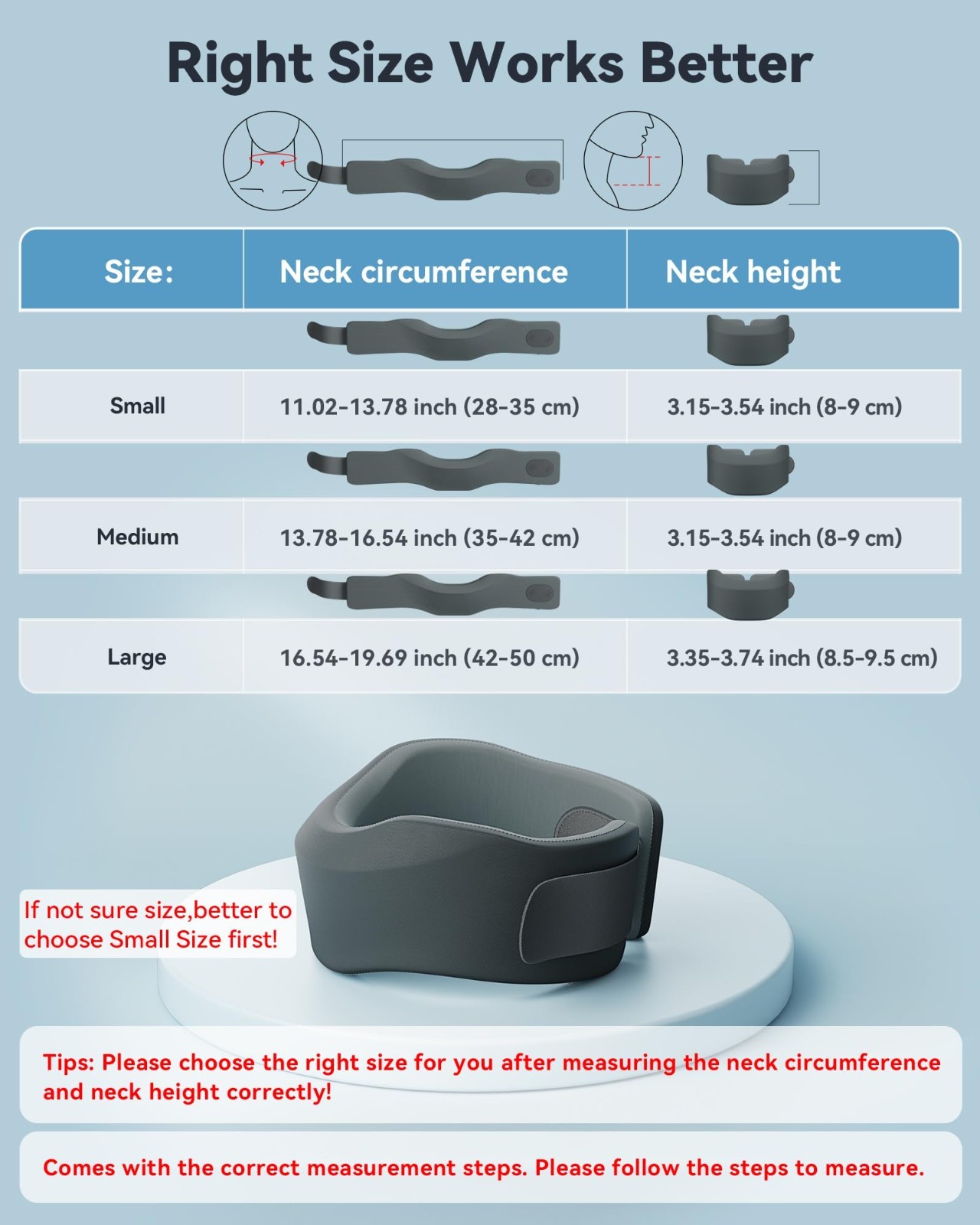 Neck Brace for Sleeping | Soft Cervical Collar for Neck Pain Relief & Support –