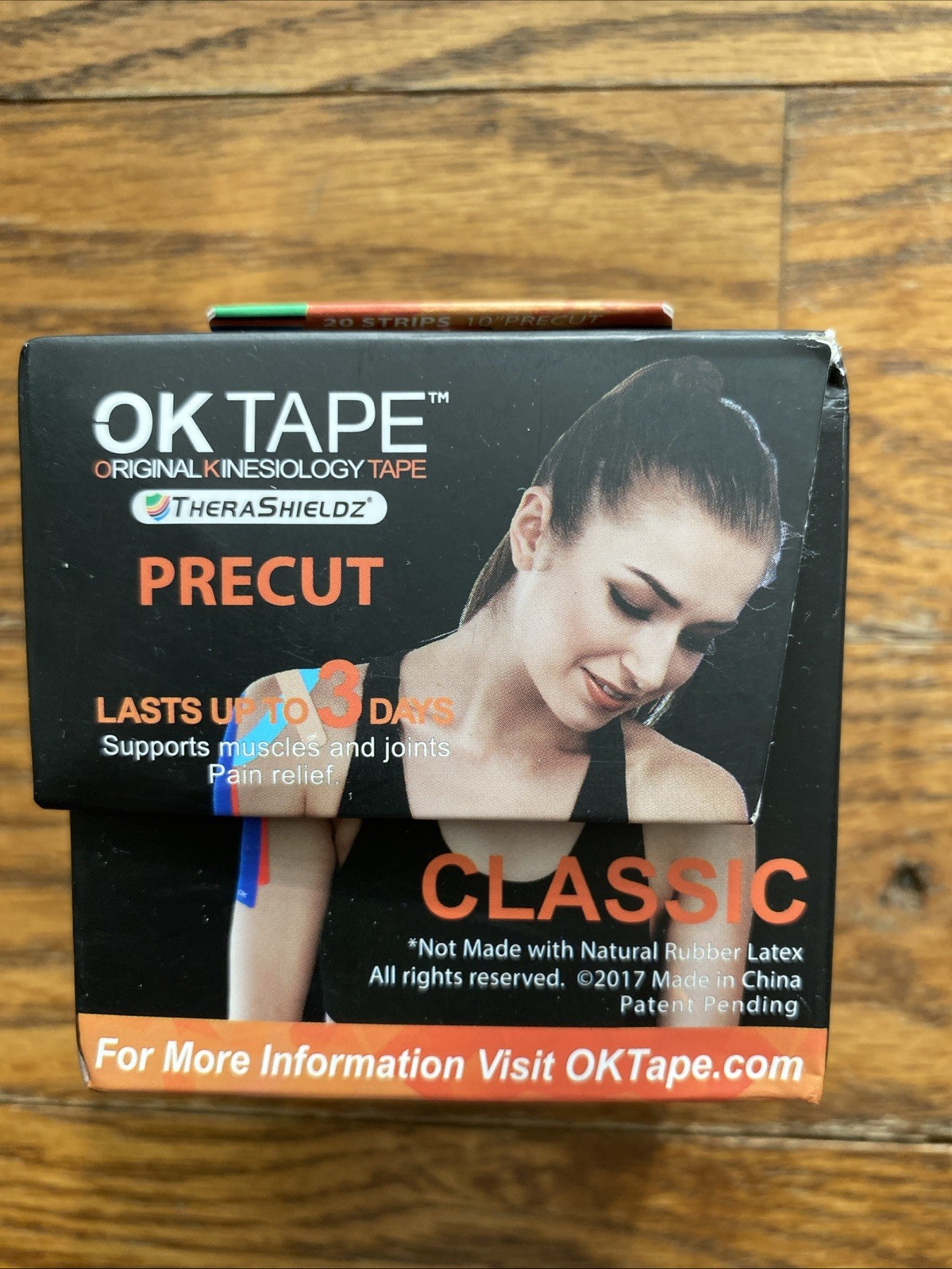OK TAPE Kinesiology Tape 2 Inch X 16.4 Feet Precut Classic 20 Strips Pink