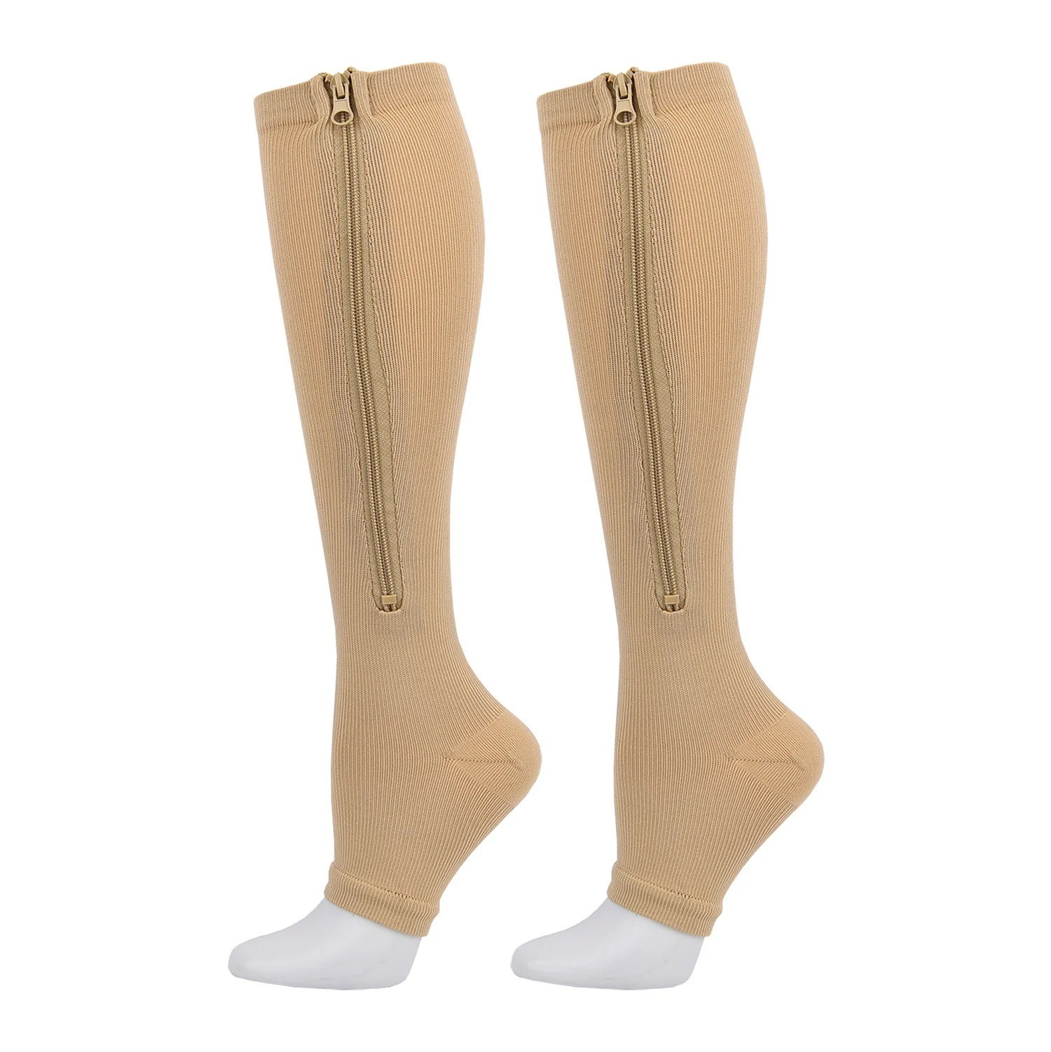 Nylon Zipper Compression Socks Support Graduated Stockings Mens Womens USA