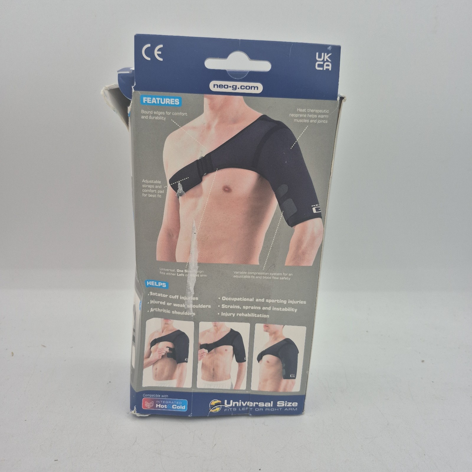 Neo G Shoulder Support Universal Size Left Or Right Arm Adjustable Openbox