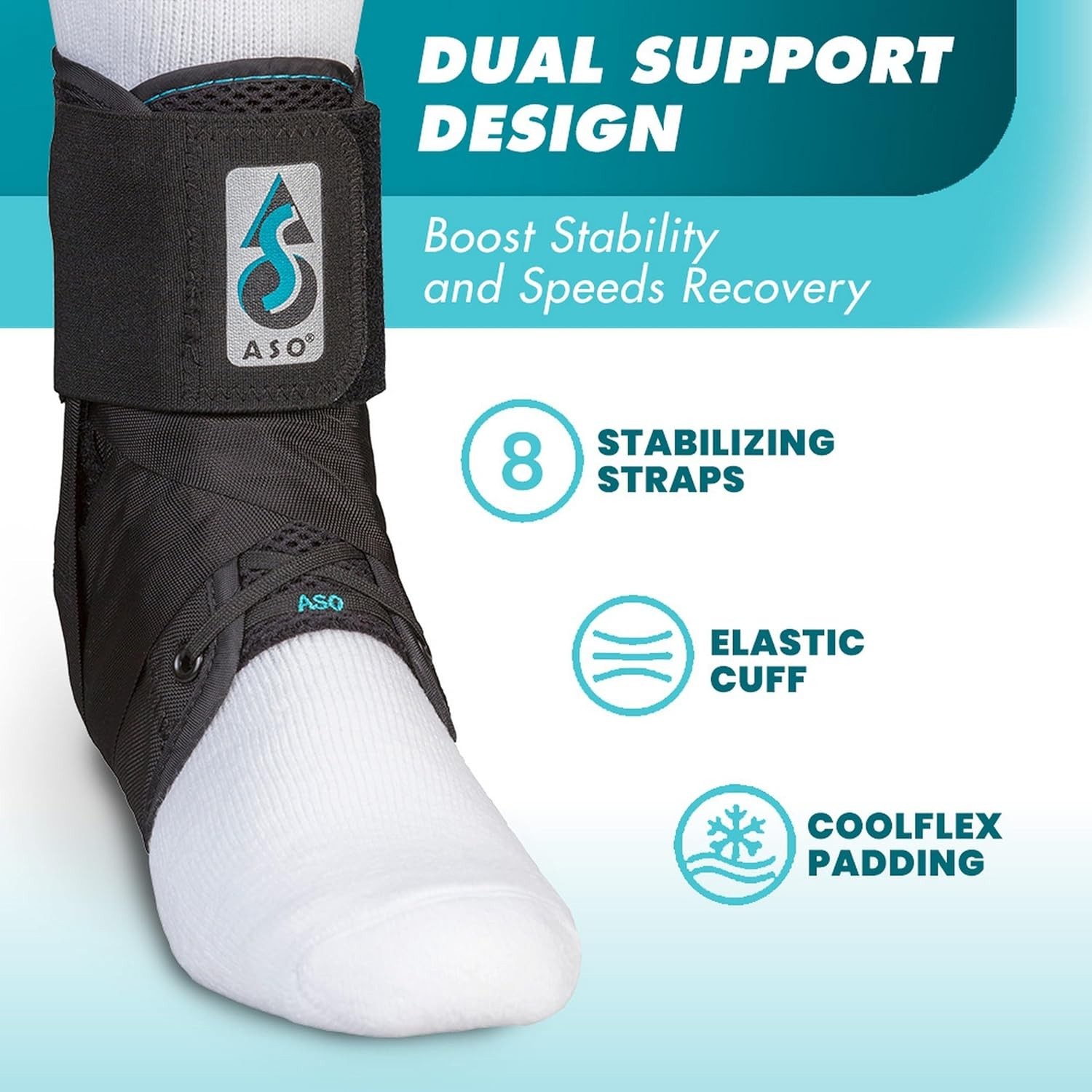 Professional Lace-Up Ankle Stabilizer with Figure-8 Support for Sports Injuries