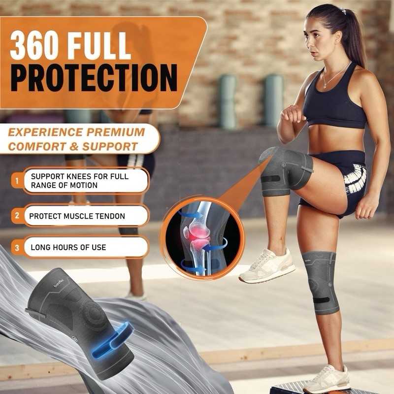 2-Pack Elite Compression Knee Brace for Women & Men, Knee Sleeves for Men Run…