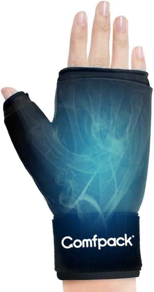 Hand Ice Pack Glove for Arthritis,Soft Gel Thumb Ice Pack Wrap Reusable Hot Cold