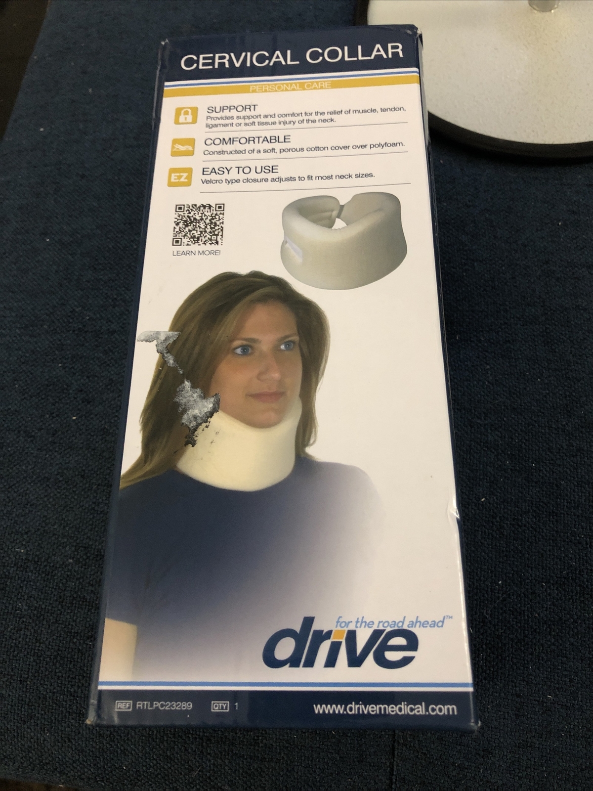 Drive Medical Cervical Collar White, New One Size Fits Most