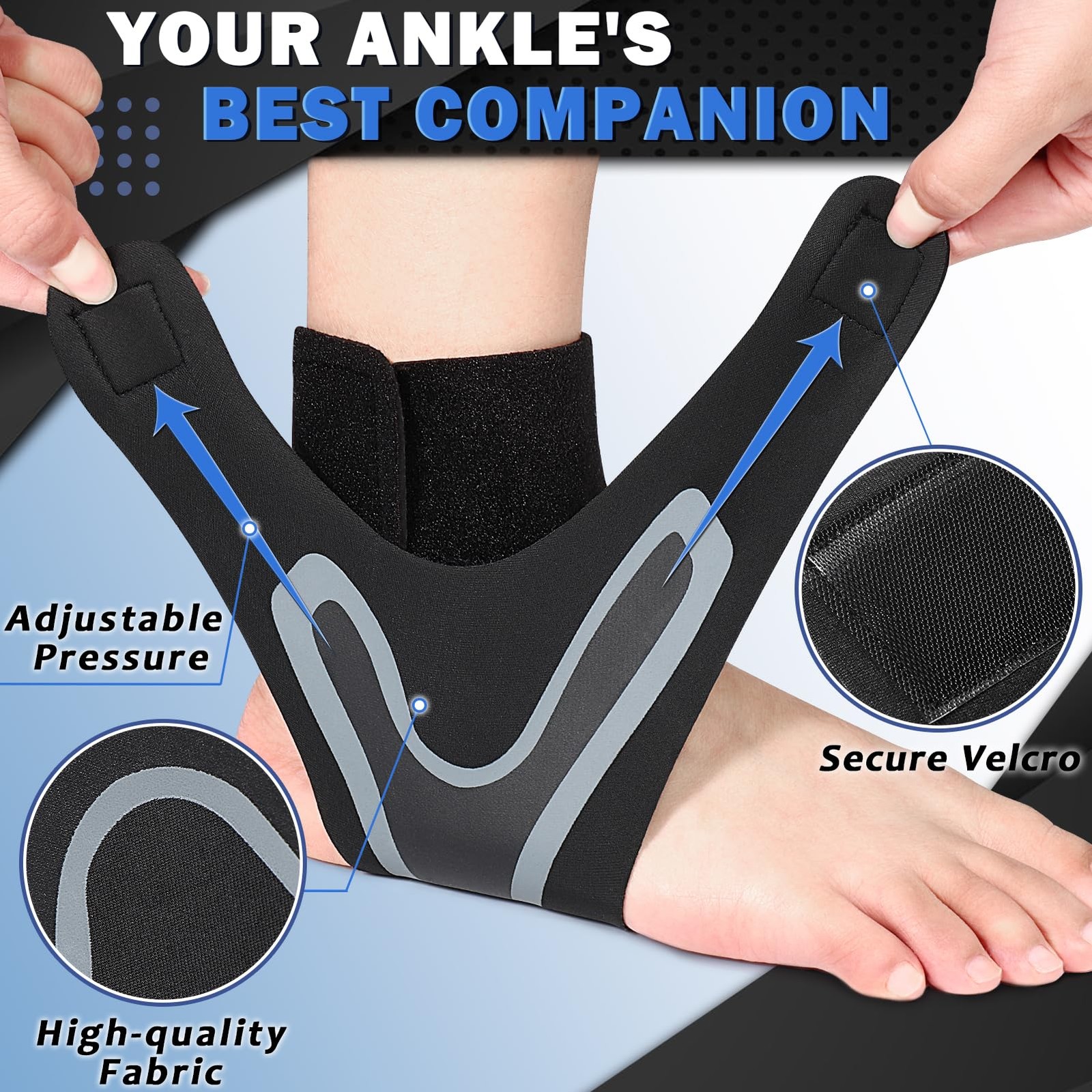 beister 1 Pair Ankle Support Breathable Neoprene Small (Pack of 2), Black