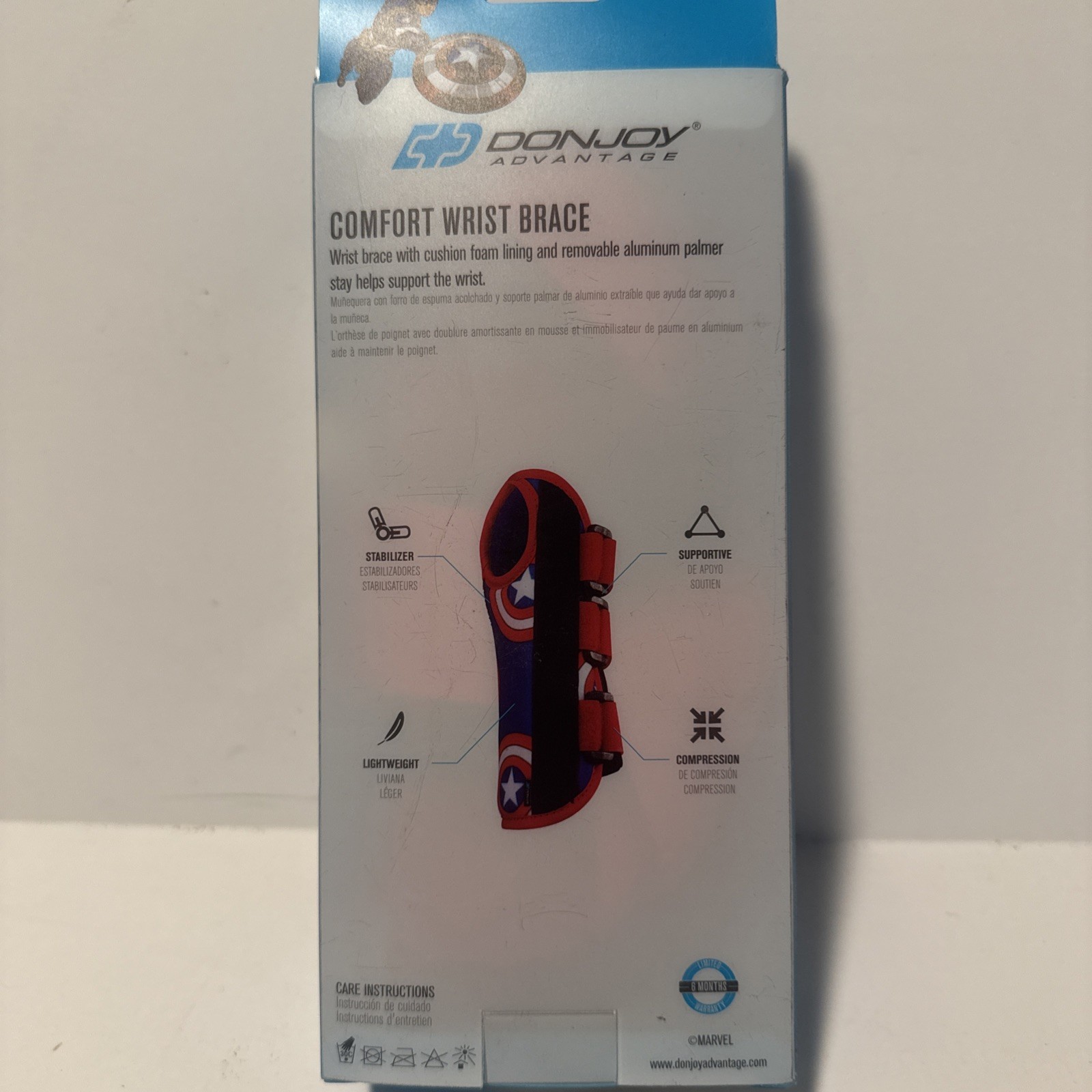 Marvel Avengers Captain America Wrist Brace Foam Lining Youth Left -01