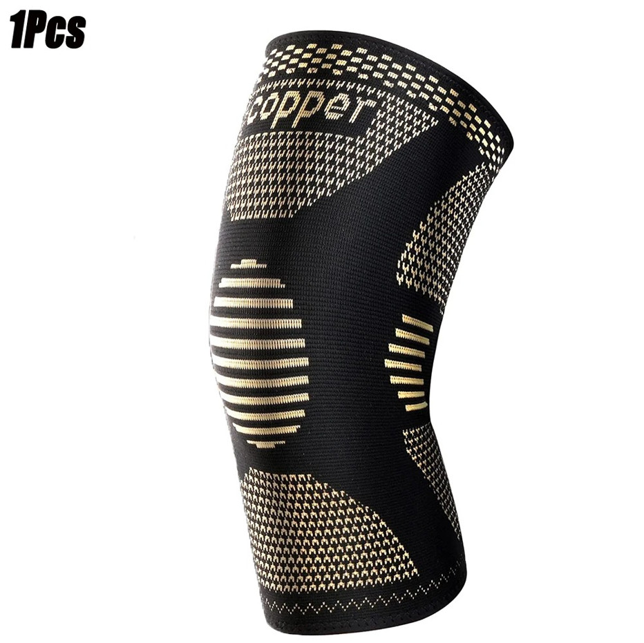 1 pc Copper Knee Brace Compression Sleeve for Pain Relief, Arthritis, Meniscus
