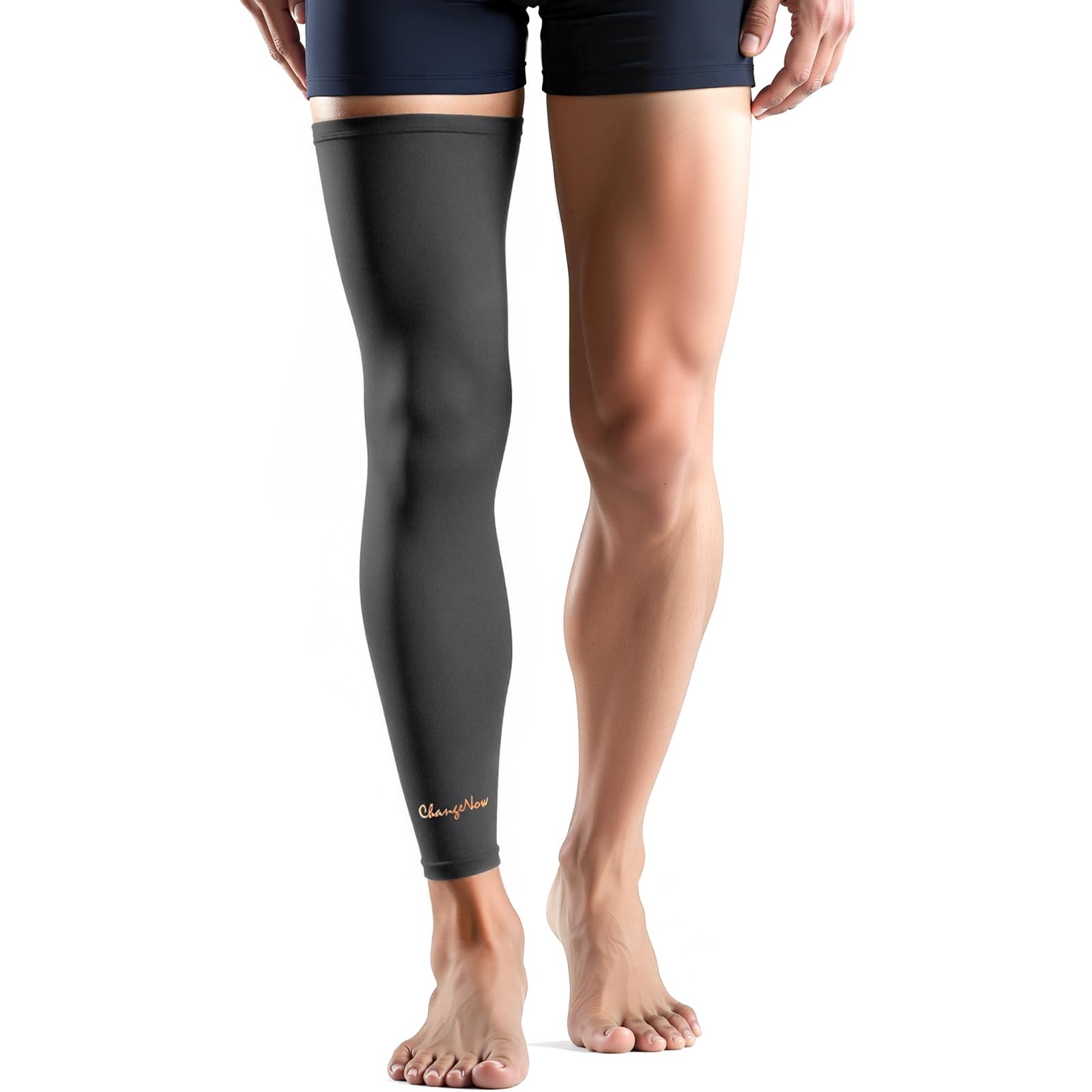 Copper-Infused Leg Compression Sleeve Ultra Breathable Full Leg Compression S…