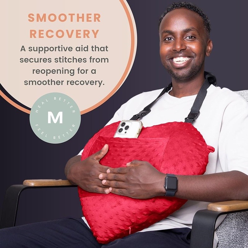 Post-Op Surgery Pillow Adjustable Support Cushion Recovery Seatbelt Protector US