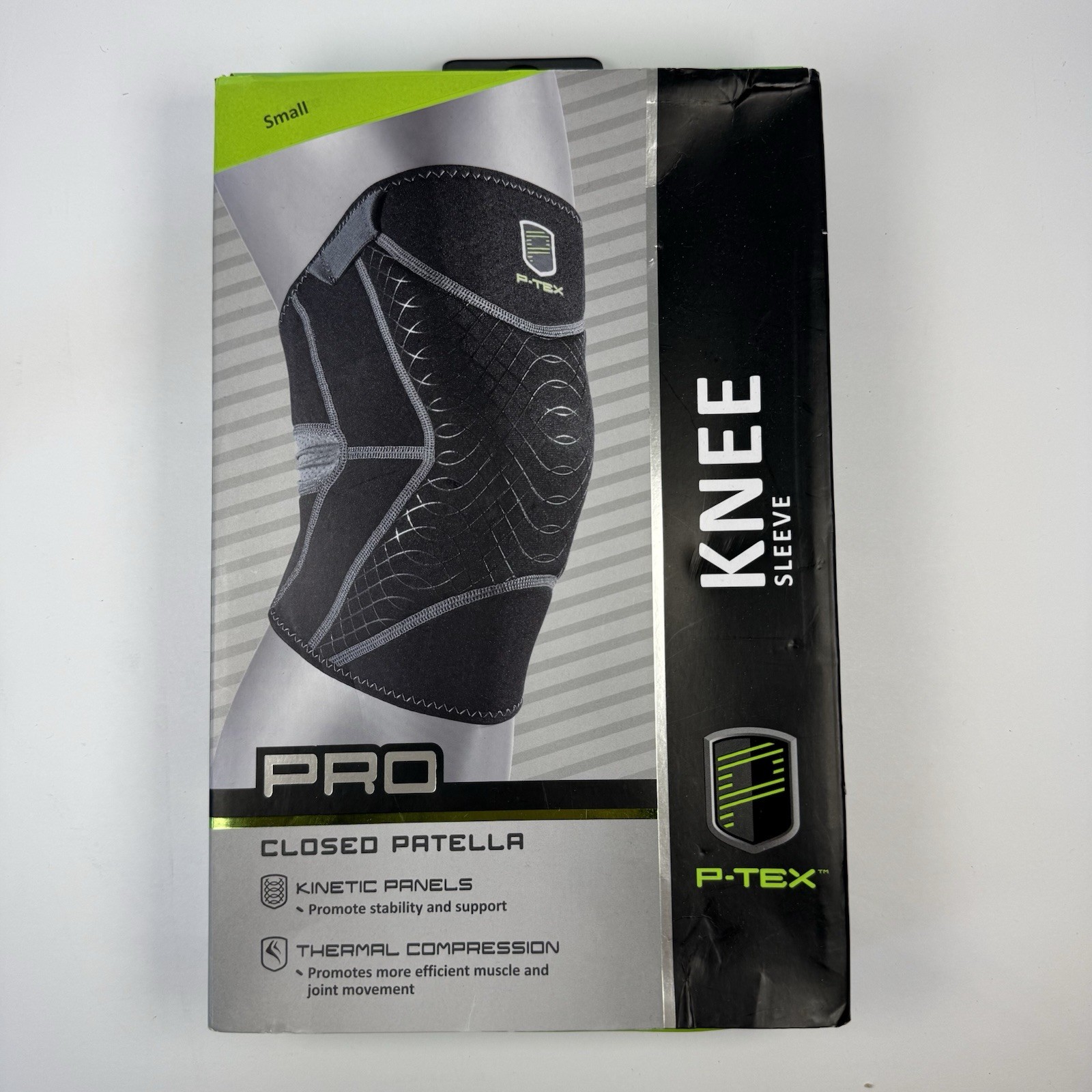 P-TEX Pro Closed Patella Knee Sleeve Small Thermal Compression Support NEW