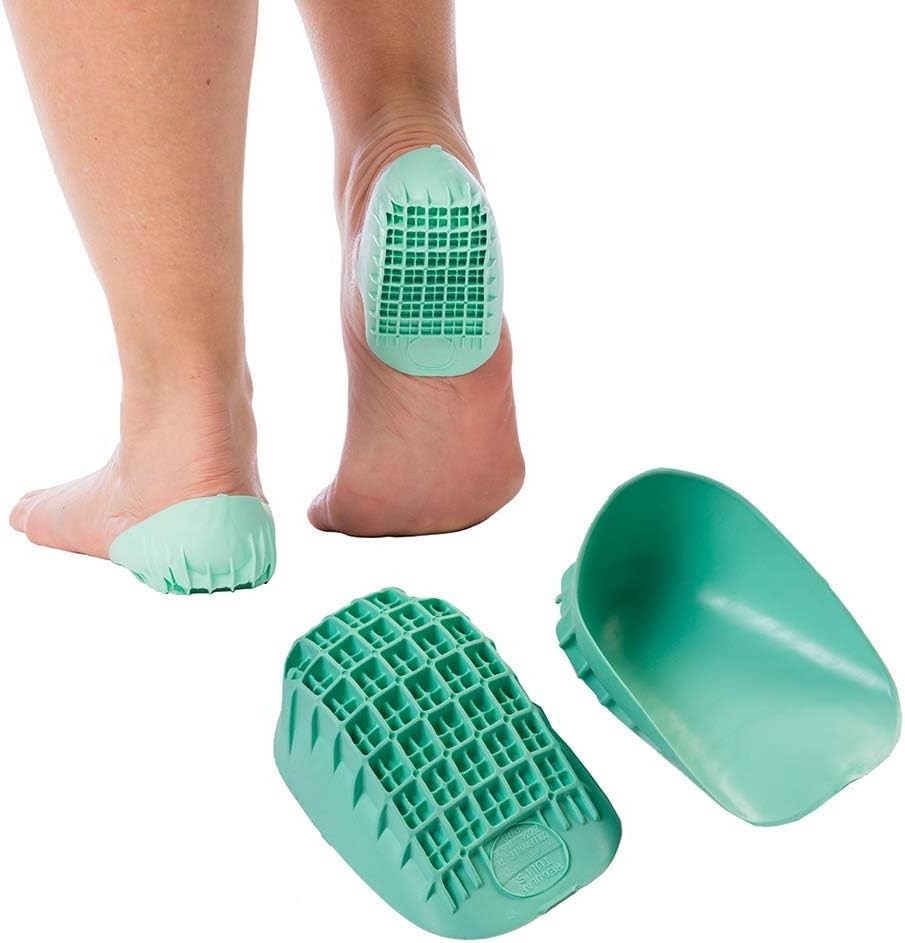 Lightweight Silicone Heel Cups for Foot Pain Relief and Shock Absorption 2 Pack