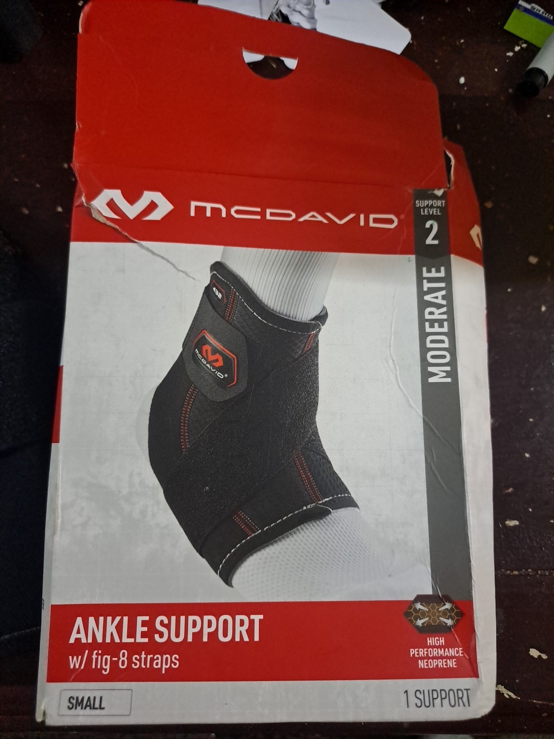 McDavid 432 Ankle Support With Figure-8 Straps Small Mens 8-9 Women 9-10 NOB