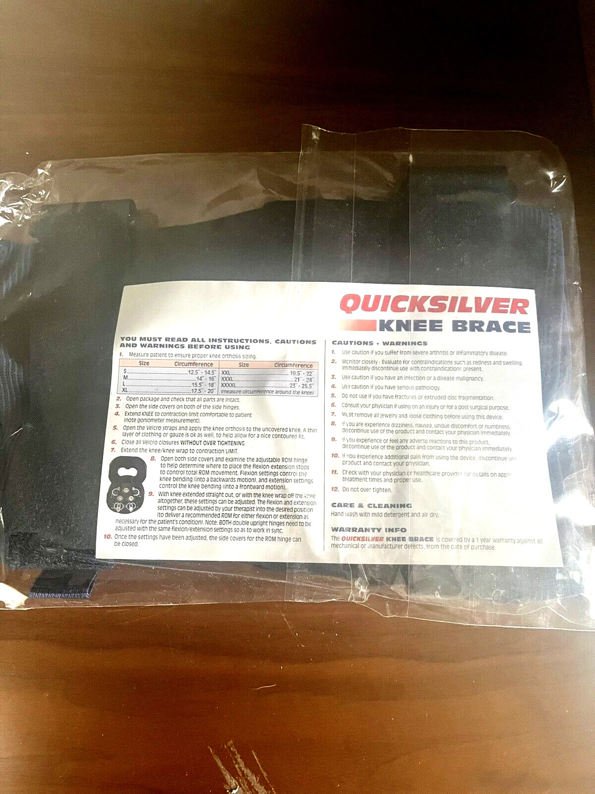 American Medical Products Quicksilver Knee Brace Size Medium Brand New