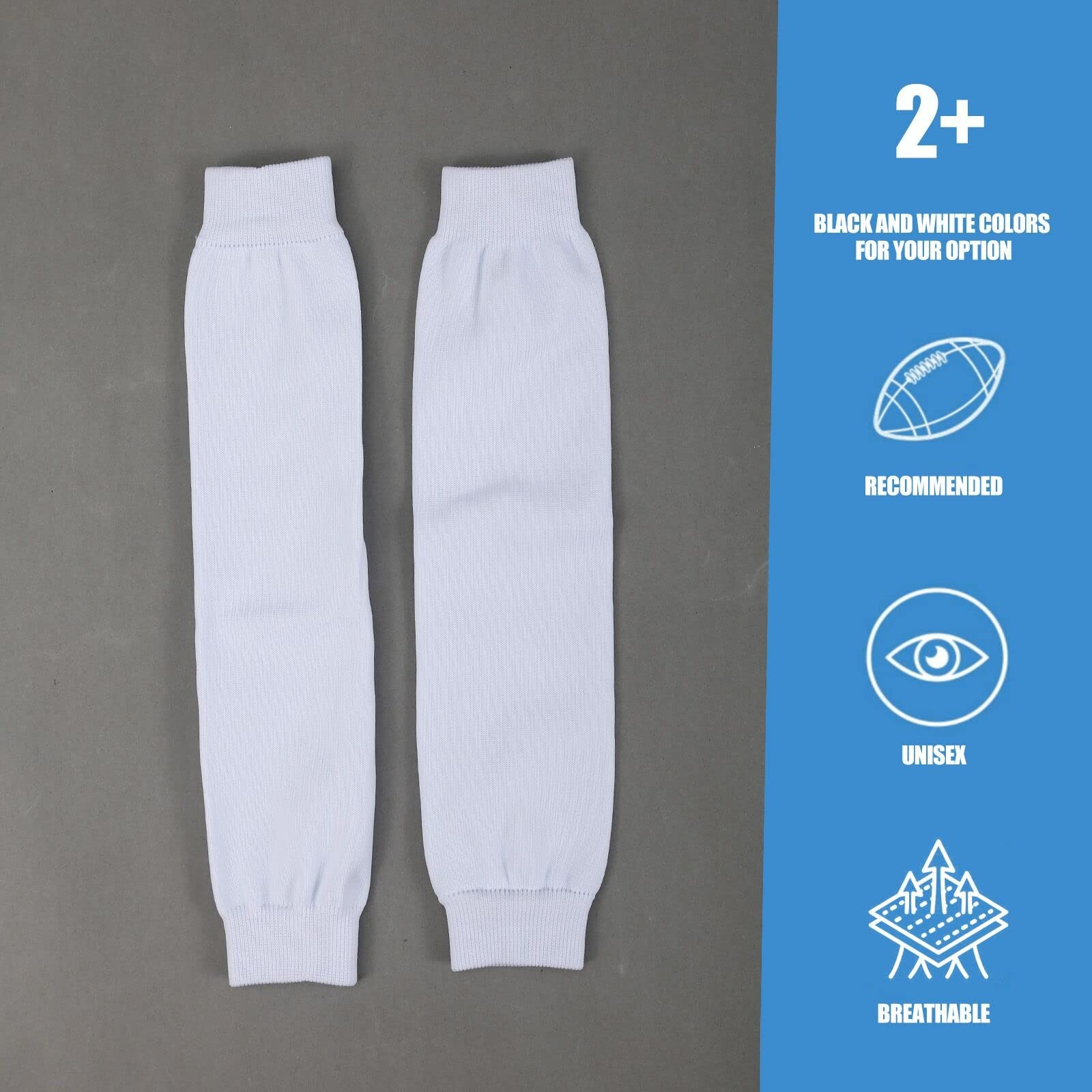 Yxmeiguo Football Leg Sleeves For Men Women, Calf Compression Adults, White