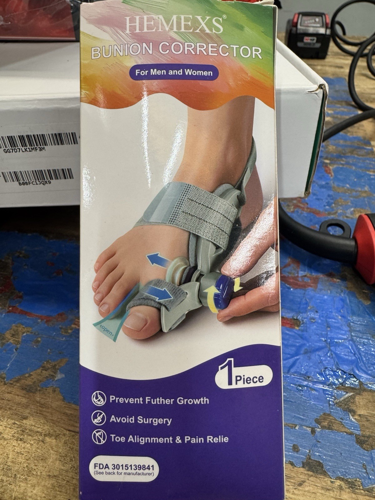 Bunion Corrector for Women & Men – Adjustable Big Toe Splint Gray-1PACK