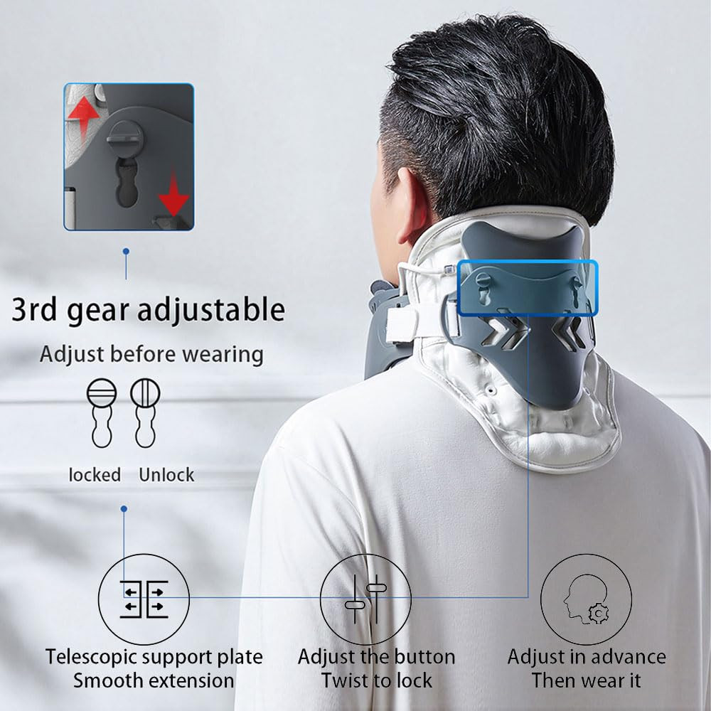 Neck Pain Relief Device – Inflatable Cervical Decompression Brace with Wireless