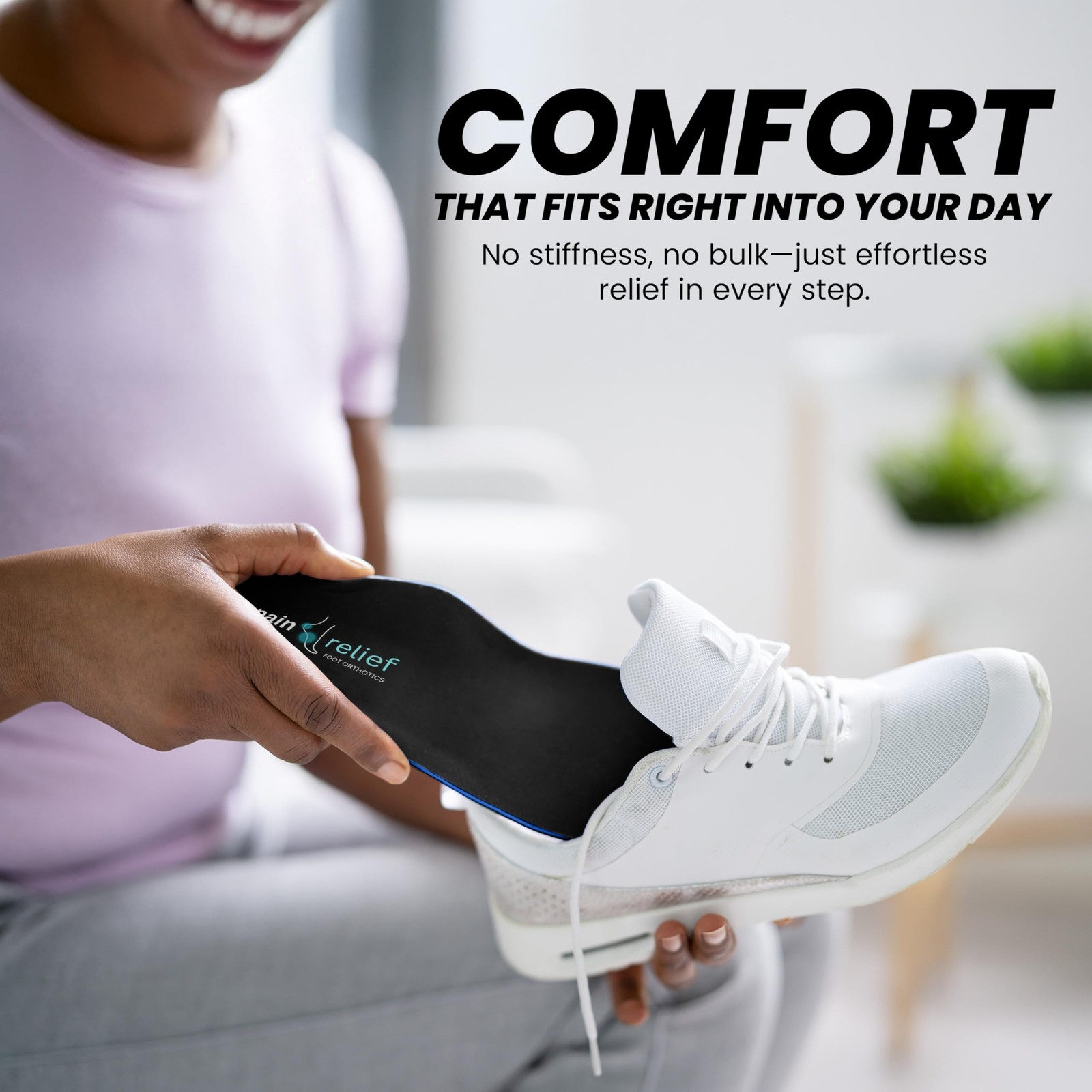 Pure Stride Pain Relief Orthotics FullLength Foot Support for Plantar Fasciit…