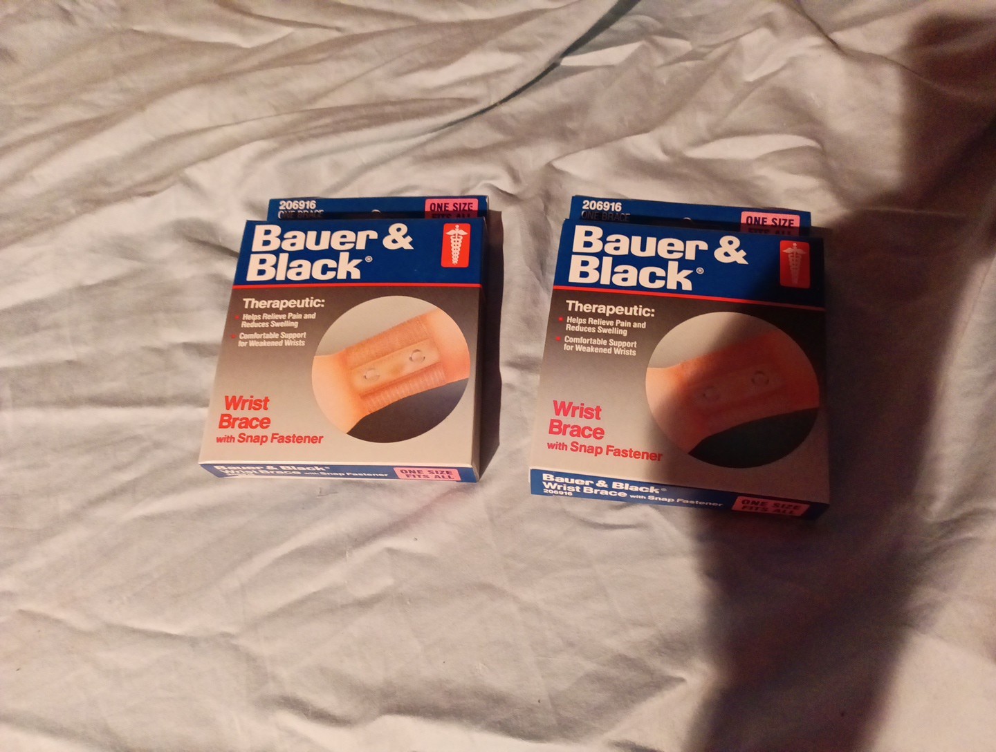 Vintage Genuine Bauer & Black therapeutic wrist brace with snap fastener! Lot 2!
