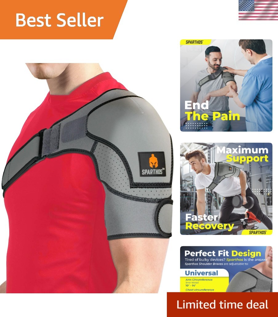 Rotator Cuff Shoulder Brace for Women & Men – Support – Gray-UNI | Compressio…