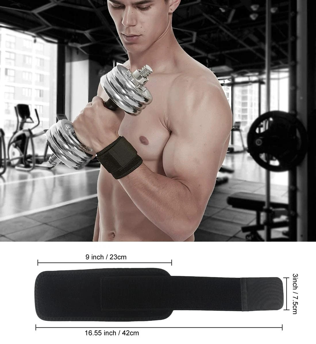 2 Pack Wrist Wraps – Adjustable Support for Weightlifting & Tendonitis Relief